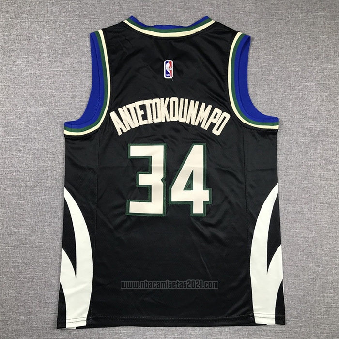 Camiseta Nino Milwaukee Bucks Giannis Antetokounmpo #34 Statement 2022-23 Negro